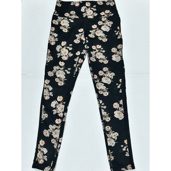 Free‎ People Movement Floral Dark Leggings Womens Small Floral Workout Athletic - Picture 3 of 7